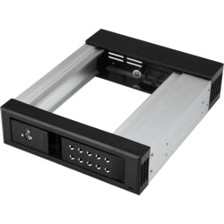 StarTech.com 5.25 to 3.5 Hard Drive Hot Swap Bay - Trayless - Aluminum - For 3.5in SATA/SAS Drives - Front Mount - SAS/ SATA Backplane