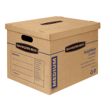 Bankers Box SmoothMove Classic Moving & Boxes With Lift-Off Lids, 14in x 15in x 18in, Kraft, Case Of 8