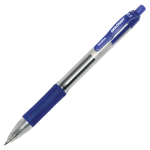 SKILCRAFT Zebra Gel-Ink Retractable Rollerball Pens, 0.5 mm, Fine Point, Blue Barrel, Blue Ink, Pack Of 12 (AbilityOne 7520-01-647-3134)