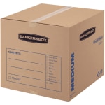 Bankers Box SmoothMove Classic Moving & Storage Boxes, 16in x 18in x 18in, Kraft/Blue, Carton Of 20