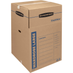 Bankers Box SmoothMove Wardrobe Boxes, 40 1/4in x 24 3/8in x 24 3/8in, Kraft, Case Of 3