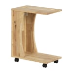 South Shore Kodali Mobile Side Table, 24inH x 19-1/2inW x 11-3/4inD, Natural Wood