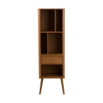 Baxton Studio Bretton 5-Shelf Bookcase, Walnut Brown