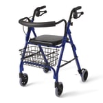 Medline Guardian Deluxe Rollator, 6in Wheels, Blue