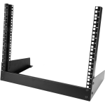 StarTech.com 8U Desktop Rack - 2-Post Open Frame Rack - 19in Open Frame Desktop Rail Rack - 8U