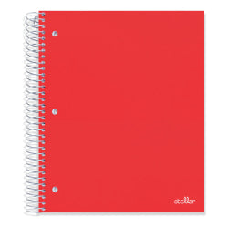 Office Depot Brand Stellar Poly Notebook, 8in x 10-1/2in, 5 Subject, Wide Ruled, 200 Sheets, White