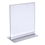 Azar Displays Acrylic Vertical/Horizontal T-Strip Sign Holders, 8 1/2in x 11in, Clear, Pack Of 10