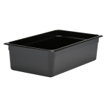 Cambro Camwear GN 1/1 Size 6in Food Pans, 6inH x 12-3/4inW x 20-7/8inD, Black, Set Of 6 Pans