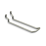 Azar Displays Galvanized Metal Safety Loop Hooks, 4in x 1in, Pack Of 50 Hooks