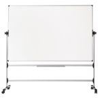 MasterVision Earth Easy Clean Revolving Mobile Easel, 47 1/4in x 70 13/16in, Silver