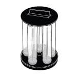 Azar Displays 5-Pole Vertical Revolving Countertop Bracelet Display, 13-7/8in x 9in, Clear/Black