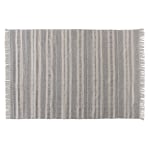 Baxton Studio Jonas Handwoven PET Yarn Indoor/Outdoor Area Rug, 5-1/4ft x 7-1/2ft, Ivory/Gray