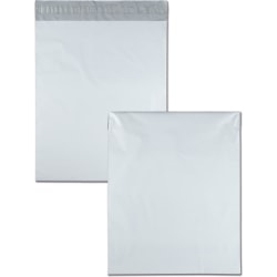 Quality Park Redi-Strip Poly Envelopes, 14in x 17in, White, Box Of 100