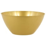 Amscan 5-Quart Plastic Bowls, 11in x 6in, Gold, Set Of 5 Bowls