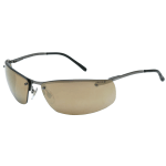 Slate Eyewear, Gold Mirror Lens, Polycarbonate, HC, Matte Gunmetal Frame, Metal