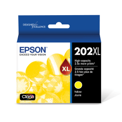 Epson 202XL Claria High-Yield Yellow Ink Cartridge, T202XL420-S