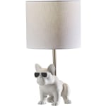 Adesso Simplee Sunny Dog Table Lamp, 16inH, White