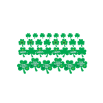 Amscan 195236 St. Patricks Day Shamrock Cutouts, 12in x 12in, Green, 30 Cutouts Per Pack, Set Of 3 Packs