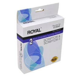 Royal Correctable Typewriter Ribbons, Black, 013045, Pack Of 2