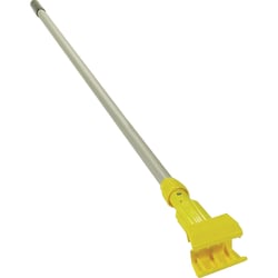 Rubbermaid Commercial Gripper Wet Mop Handles, 67-15/16in, Yellow, Set Of 12 Handles