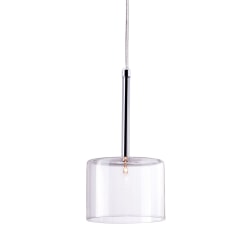 Zuo Modern Storm Ceiling Lamp, 5-1/2inW, Clear Glass Shade, Chrome Base