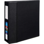 Avery Heavy-Duty 3-Ring Binder With Locking One-Touch EZD Rings, 4in D-Rings, 50% Recycled, Black