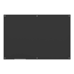 U Brands Frameless Non-Magnetic Glass Dry Erase Board, 70in X 47in, Black