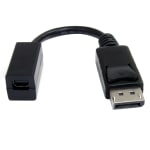 StarTech.com 6in (15cm)Port to MiniPort Cable, 4K x 2K Video, DP Male to Mini DP Female Adapter Cable, DP to mDP 1.2