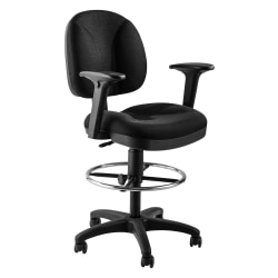 National Public Seating Comfort Ergonomic Mid-Back Task Chair, 39inH, Black