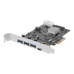 StarTech.com 4 Port USB 3.1 PCIe Card - 3x USB-A and 1x USB-C - 2x Dedicated Channels - USB C PCIe Card - PCIe to USB 3.1 - USB 3.1 Type C PCIe Card - Add three USB-A ports and one USB-C port via two host controllers through a standard PCI Express slot