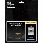 Avery PermaTrack Metallic Asset Tag Labels, 1/2in x 1in , Silver, 84 Per Sheet, Pack Of 8 Sheets