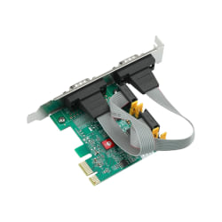 SIIG 2 Port DP Cyber RS-232 2S PCIe Card - 250Kbps - ASIX AX99100 Chipset - PCI Express Base Specification 2.0 Compliant