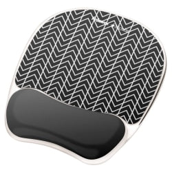 Fellowes Photo Gel Mouse Pad And Wrist Rest With Microban, Chevron Pattern