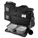 Mobile Dog Gear Rolling Week Away Bag, 14inH x 7-1/2inW x 16inD, Black