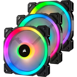 Corsair LL120 Cooling Fan - 3 Pack - 4.72in Maximum Fan Diameter - 1 x Fan(s) - 1500 rpm - 4-pin PWM - RGB LED - 3 pc(s) - Motherboard