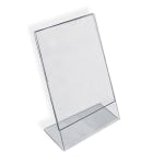 Azar Displays Acrylic L-Shaped Sign Holders, 12in x 9in, Clear, Pack Of 10