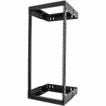 StarTech.com 24U 19in Wall Mount Network Rack, Adjustable Depth 12-20in 2 Post Open Frame Server Room Rack for AV/Data/ IT Communication/Computer Equipment/Switch with Cage Nuts & Screws