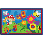 Flagship Carpets Cutie Bugs Rug, Rectangle, 3ft x 5ft, Multicolor