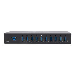 Tripp Lite 10-Port Industrial-Grade USB 3.0 SuperSpeed Hub - 20 kV ESD Immunity, Iron Housing, Mountable - Hub - 10 x SuperSpeed USB 3.0 - DIN rail mountable, wall-mountable