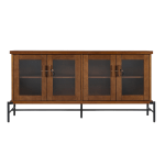 SEI Furniture Chalford TV Console Table, 29inH x 60inW x 15-1/4inD, Whiskey Maple/Aged Black