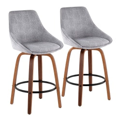 National Public Seating Titan Stools, 30inH, Wood/Gray, Pack Of 2 Stools