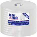 Tape Logic Removable Double-Sided Foam Tape, 1/2in x 36 Yd., White, Case Of 24 Rolls