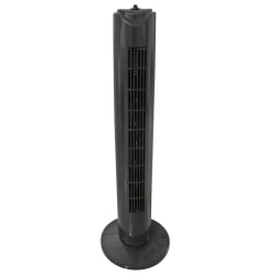 Optimus Adjustable Oscillating Tower Fan, 32inH x 6inW, Black