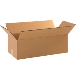 Partners Brand Corrugated Boxes, 4inH x 8inW x 18inD, 15% Recycled, Kraft, Bundle Of 25