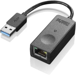 Lenovo ThinkPad - Network adapter - USB 3.0 - Gigabit Ethernet - black - for Flex 7 14; K14 Gen 1; ThinkCentre M70s Gen 3; ThinkPad E14 Gen 3; P15v Gen 3