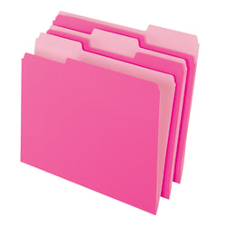 Pendaflex 2-Tone Color Folders, 1/3 Cut, Letter Size, Pink, Pack Of 100