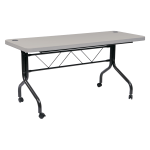 Office Star Work Smart Resin Multi-Purpose Flip Table With Locking Casters, 29-1/4inH x 60-1/2inW x 23-3/4inD