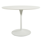 Office Star Flower Round Dining Table, 29-3/4inH x 41-1/2inW x 41-1/2inD, White