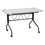 Office Star Work Smart Resin Multi-Purpose Flip Table With Locking Casters, 29-1/4inH x 47-3/4inW x 24inD