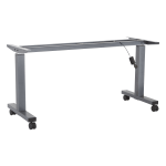 Office Star Steel Frame For Height-Adjustable Table, 42-1/4inH x 58-1/4inW x 24inD, Titanium